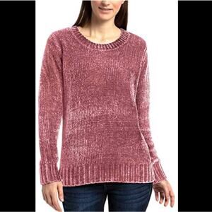 Orvis Pink Chenille Relaxed Fit Crewneck Pullover Sweater NEW Women's Small